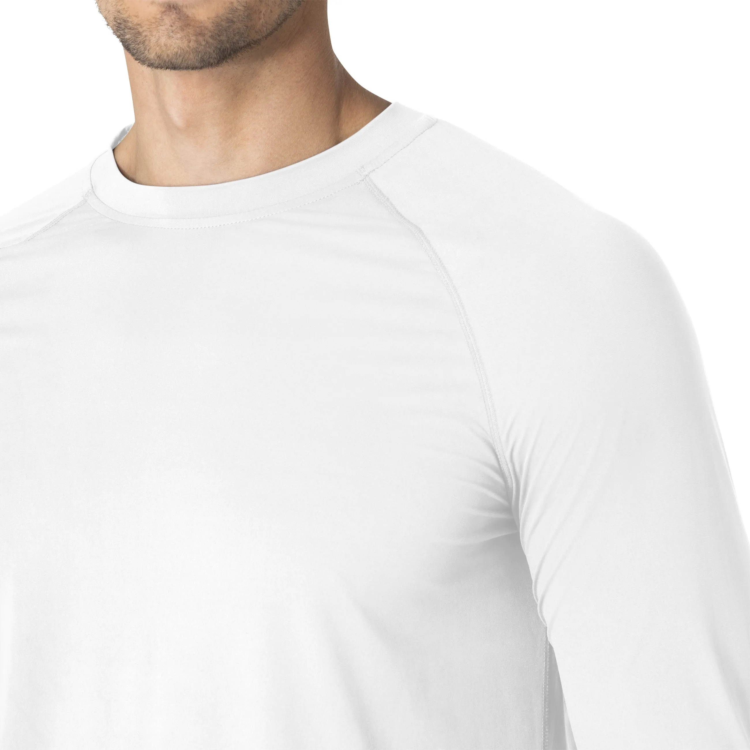 Force Sub-Scrubs C32002 Men's Performance Long Sleeve Tee White