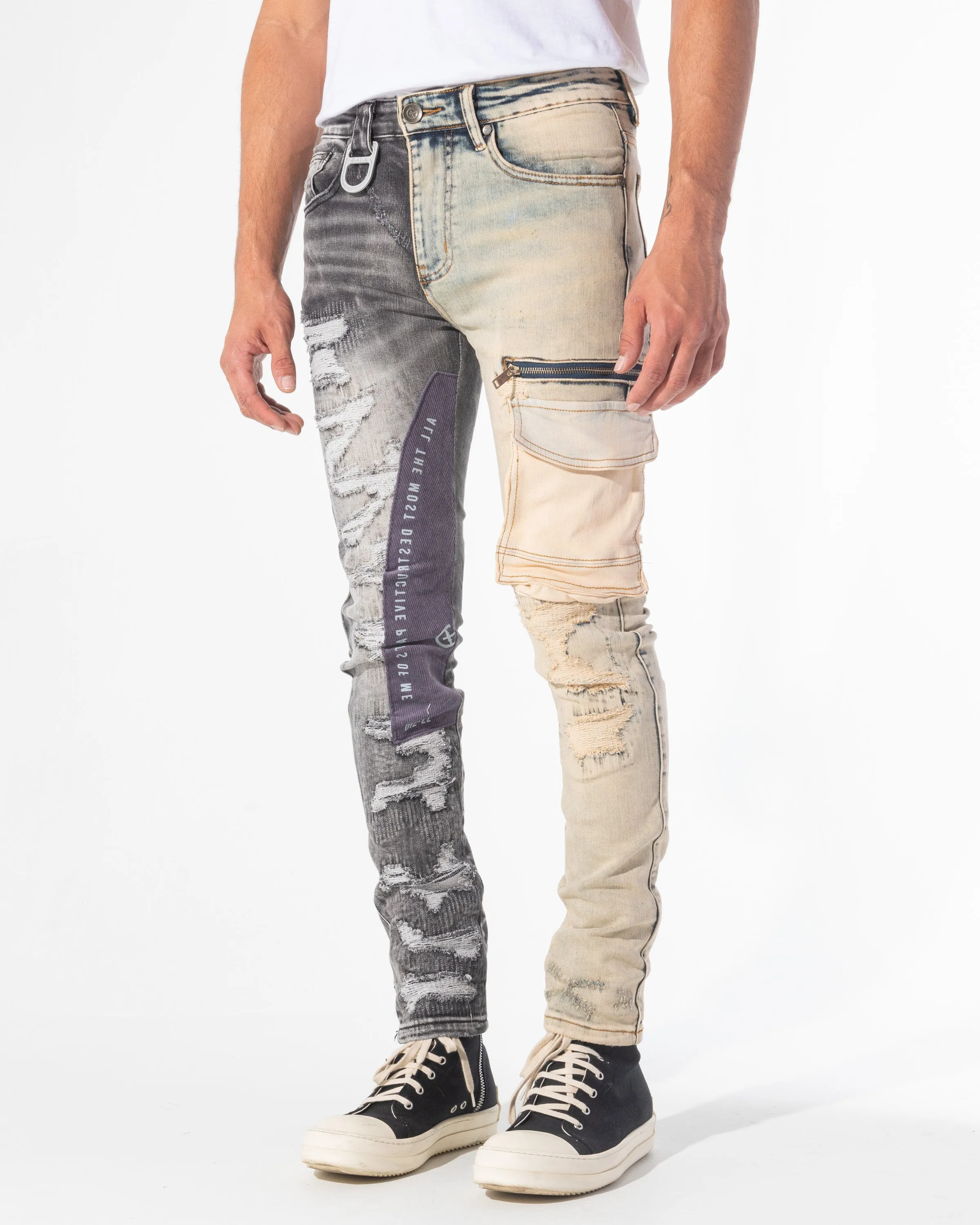 FRAGMENT DENIM (BLACK/WHEAT COMBO)
