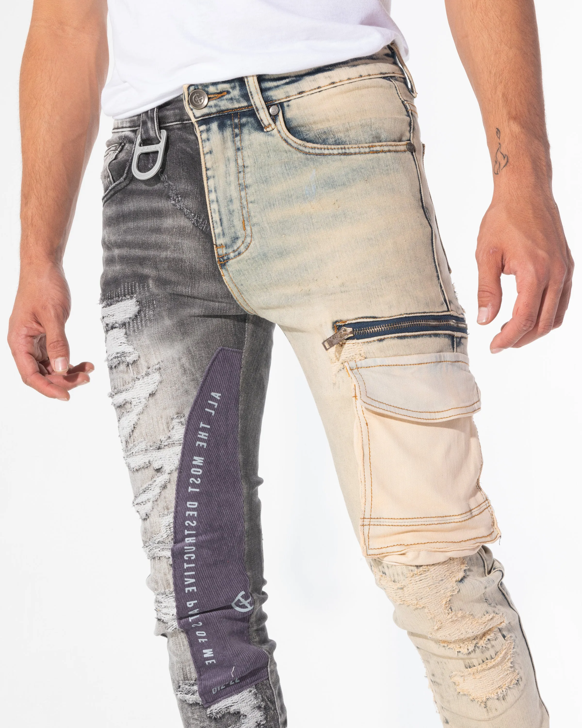 FRAGMENT DENIM (BLACK/WHEAT COMBO)
