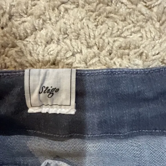 Frank &amp; Eileen Sz 28 Sligo Slim Jeans Raw Hem Dark Washed Stretch Casual Preppy