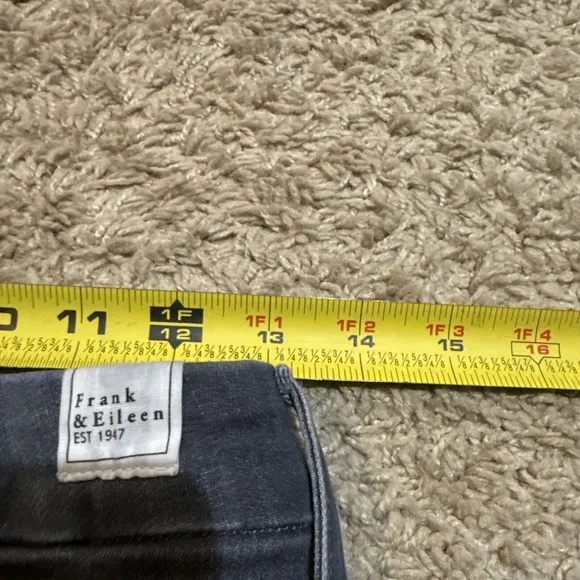 Frank &amp; Eileen Sz 28 Sligo Slim Jeans Raw Hem Dark Washed Stretch Casual Preppy