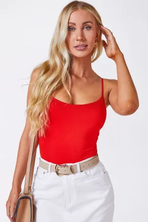 Friday Red Tank Bodysuit