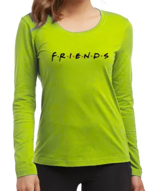 Friends New Fashion Light Green Round Neck High Graphic Full Sleeve T-Shirt