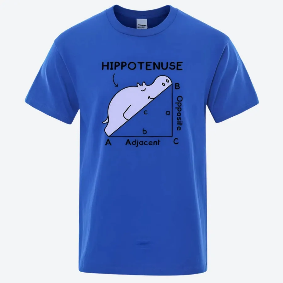 Funny Hippo Math Graphic T-Shirts