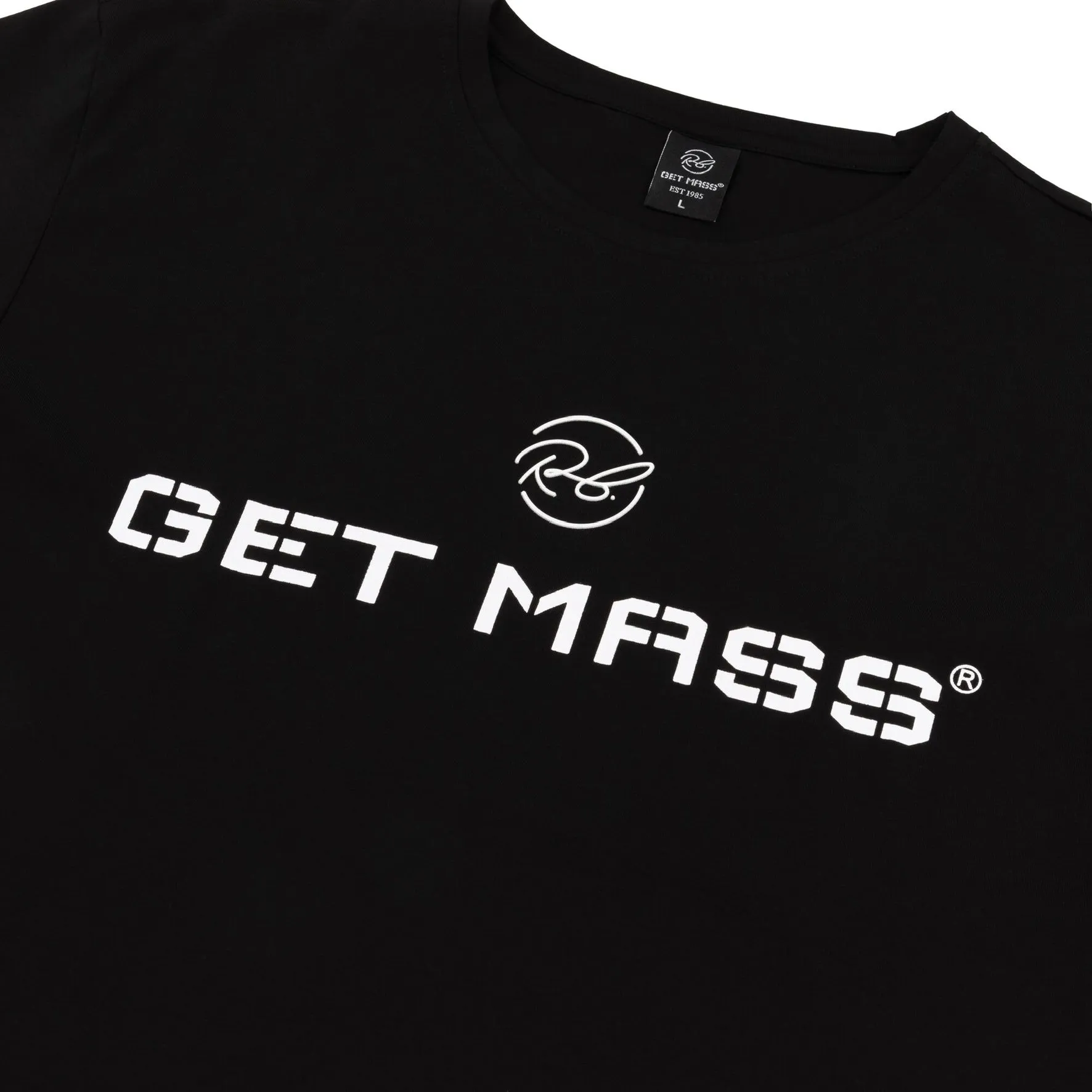 GET MASS - Premium Muscle-Fit T-Shirt. (BLACK)