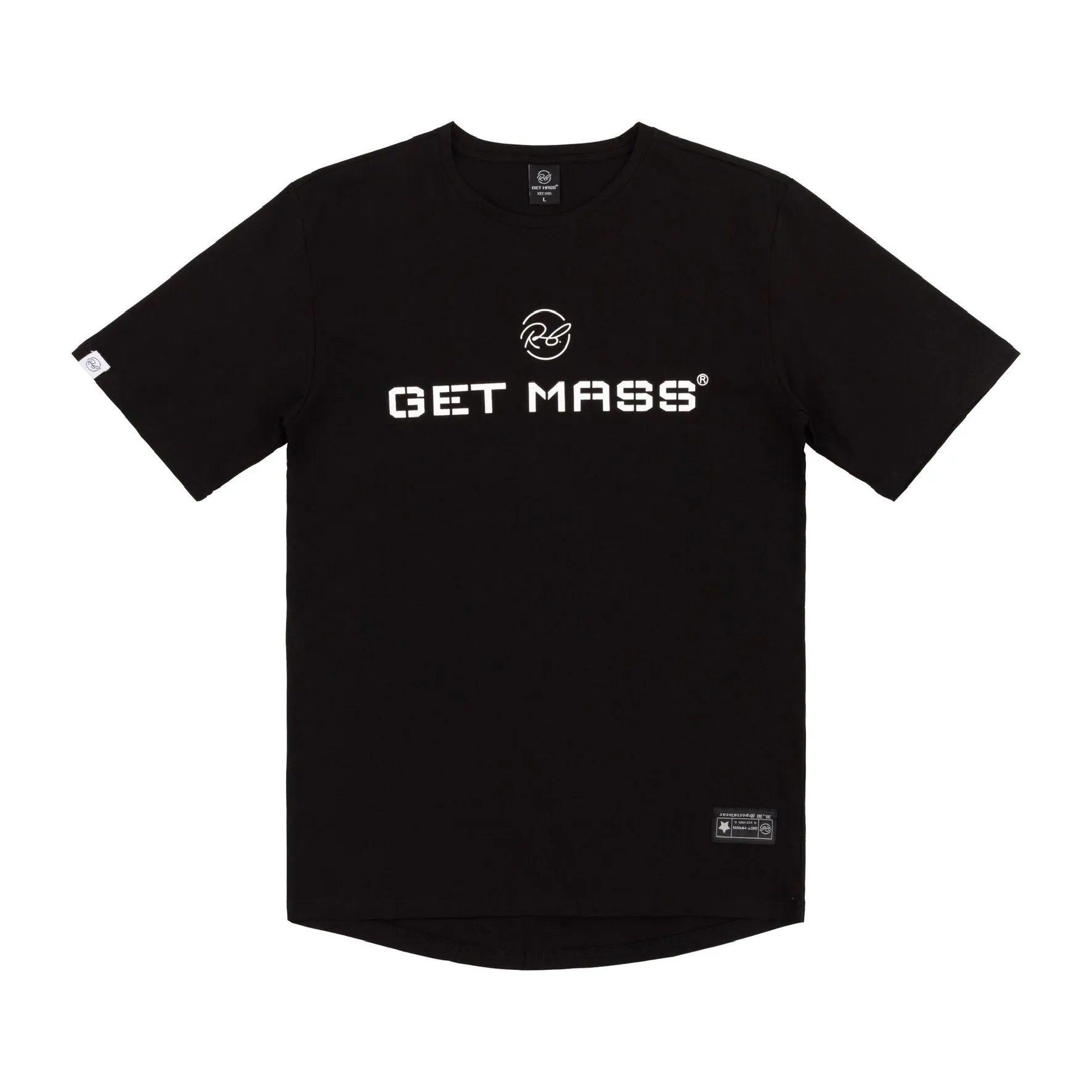 GET MASS - Premium Muscle-Fit T-Shirt. (BLACK)