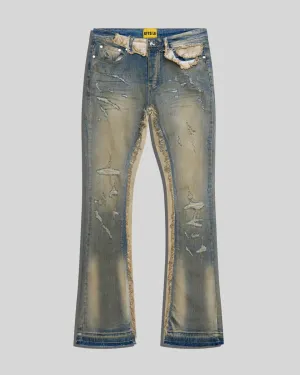 Gftd Nomad Distressed Two-Tone Stacked Flare Vintage