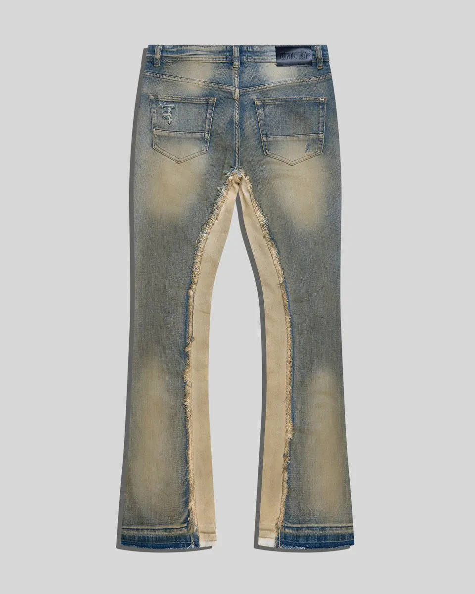 Gftd Nomad Distressed Two-Tone Stacked Flare Vintage