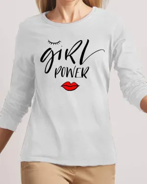 Girl Power New Fashion White High Printed Design High Quality T-shirt