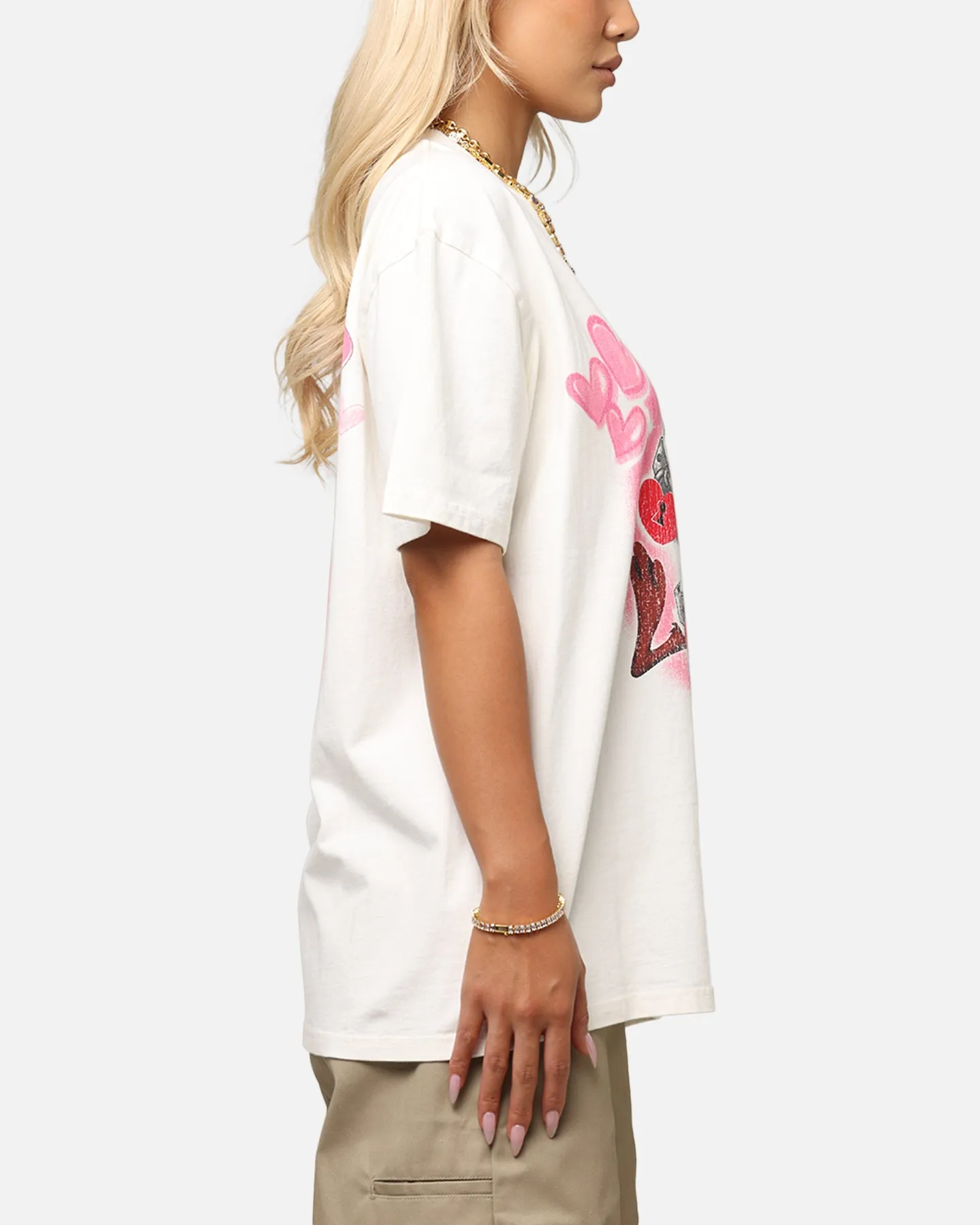 Goat Crew X Warner Bros. Looney Tunes In Love Looney Heavy T-Shirt Off White