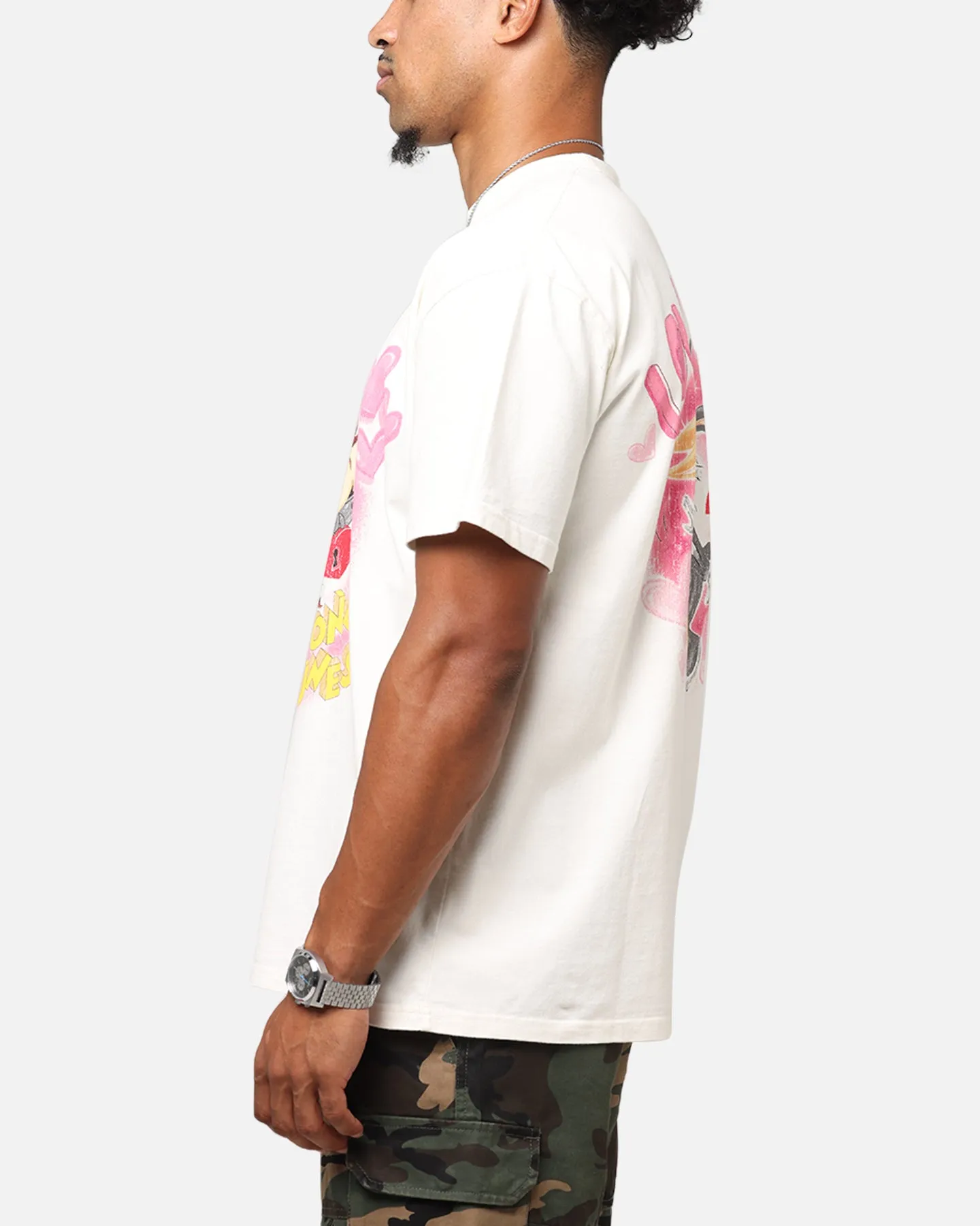 Goat Crew X Warner Bros. Looney Tunes In Love Looney Heavy T-Shirt Off White
