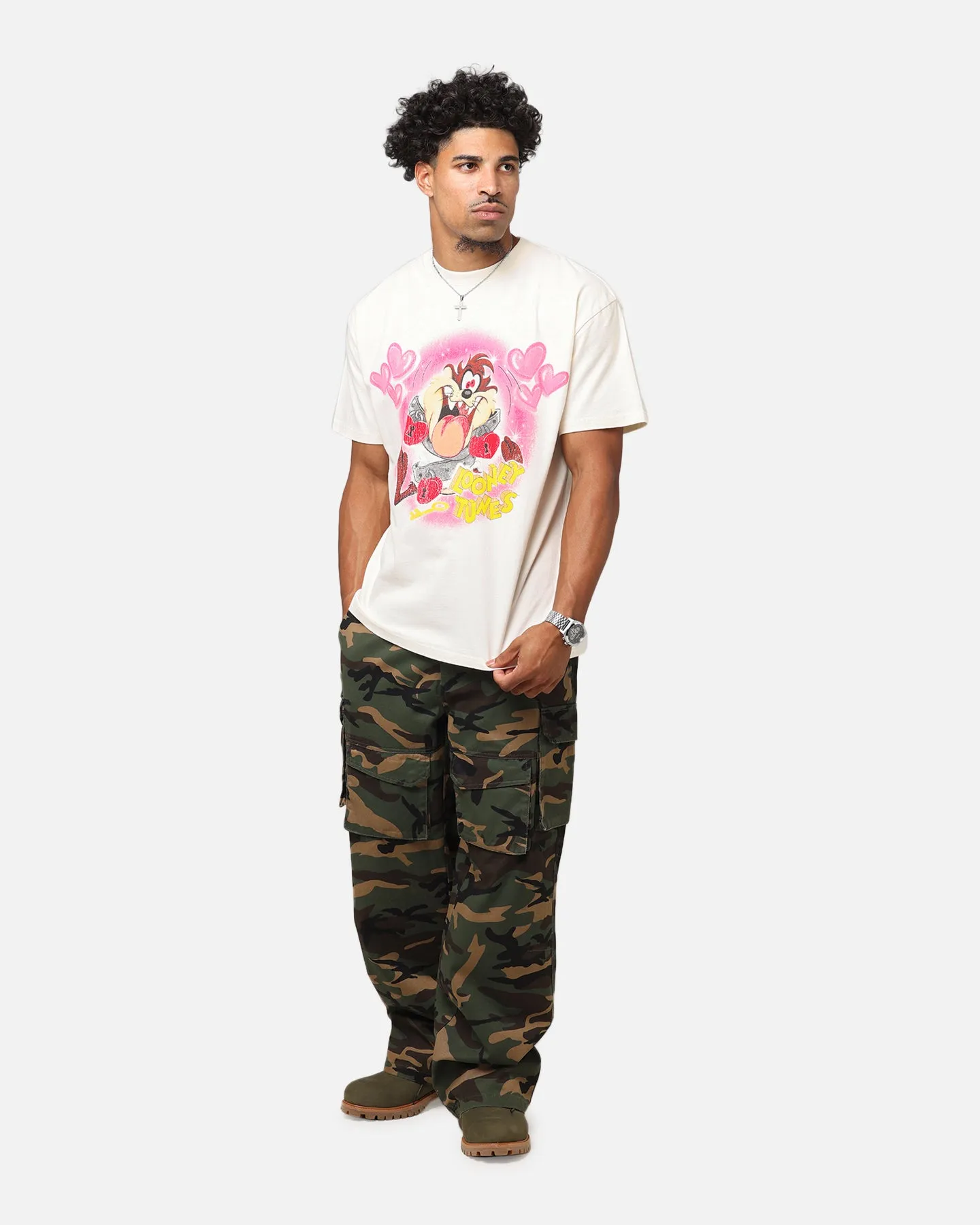 Goat Crew X Warner Bros. Looney Tunes In Love Looney Heavy T-Shirt Off White