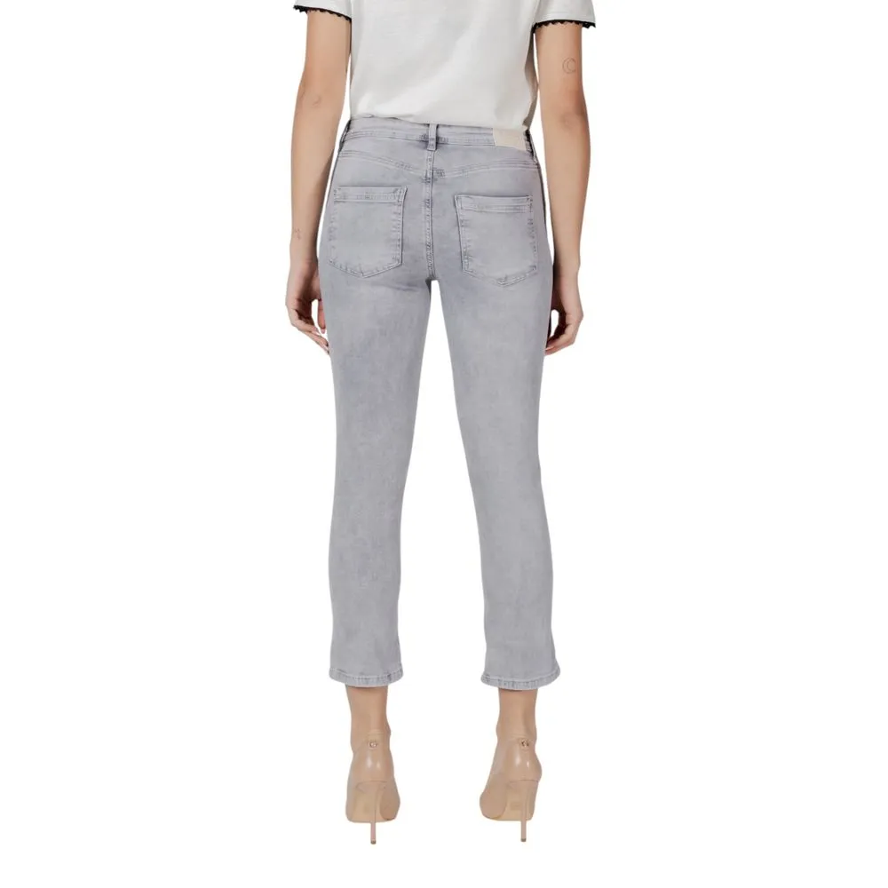 Gray Cotton Jeans & Pant