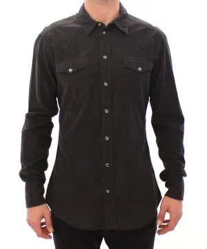 Gray Long Sleeve Manchester Sicilia Casual Shirt