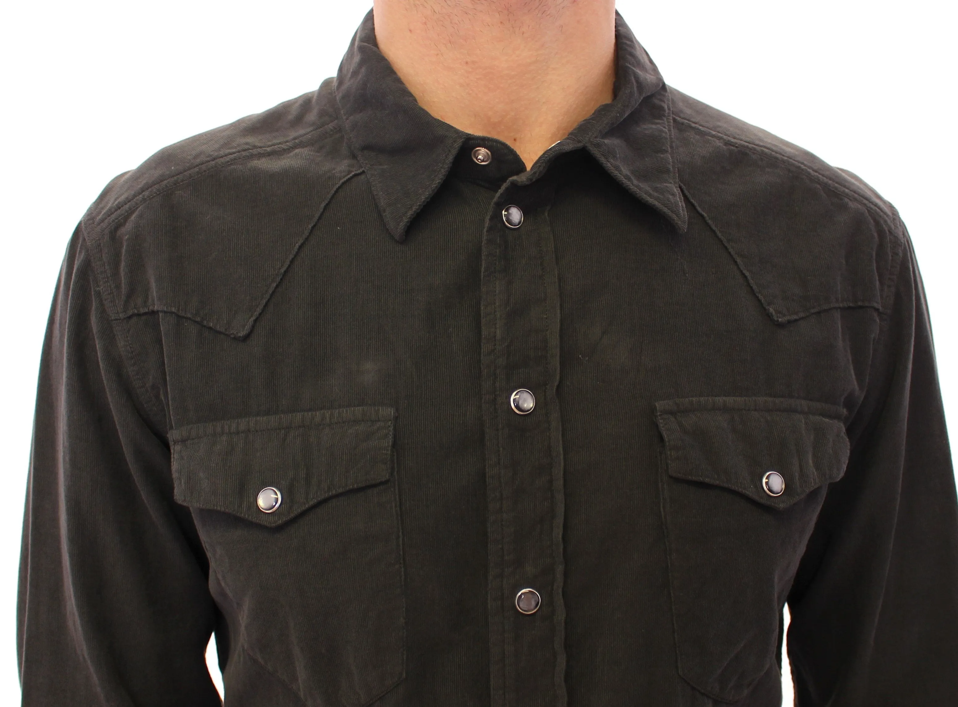 Gray Long Sleeve Manchester Sicilia Casual Shirt