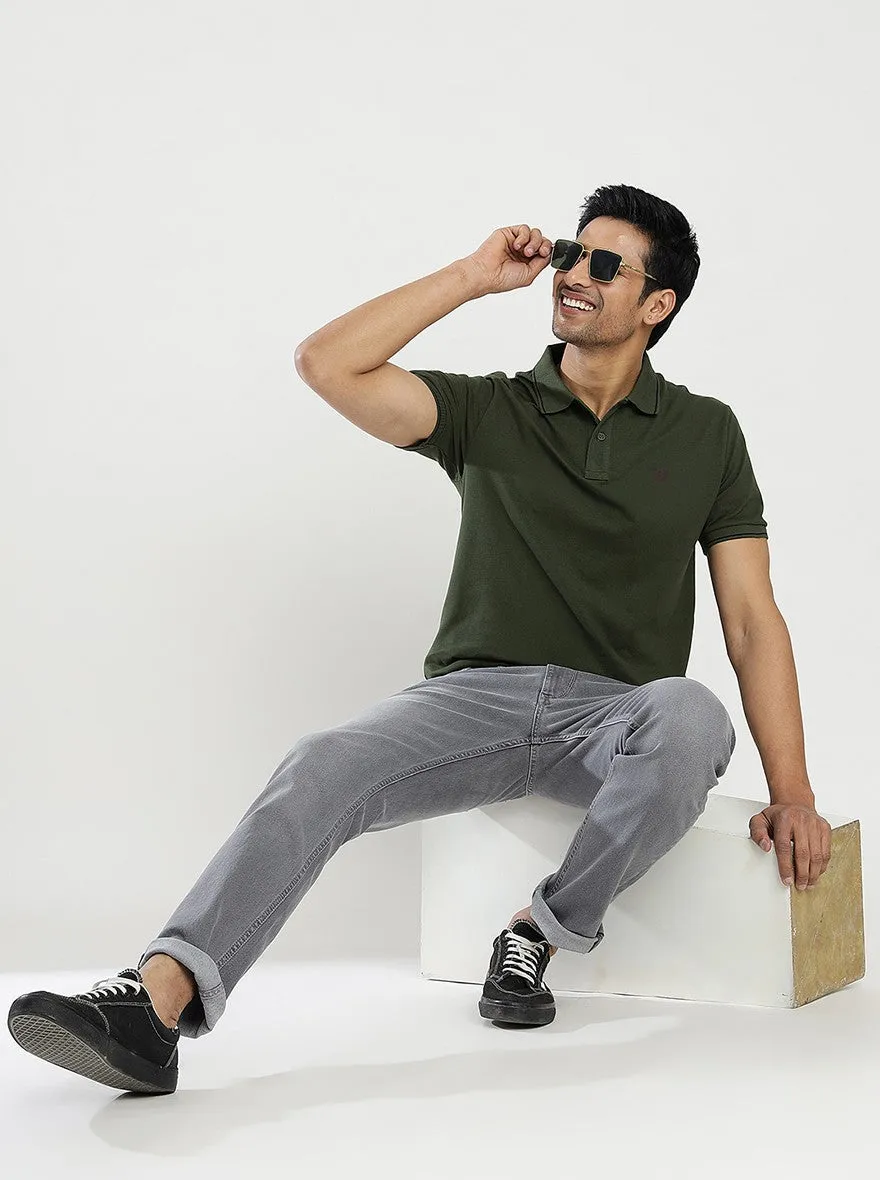 Grey Washed Narrow Fit Jeans | Greenfibre