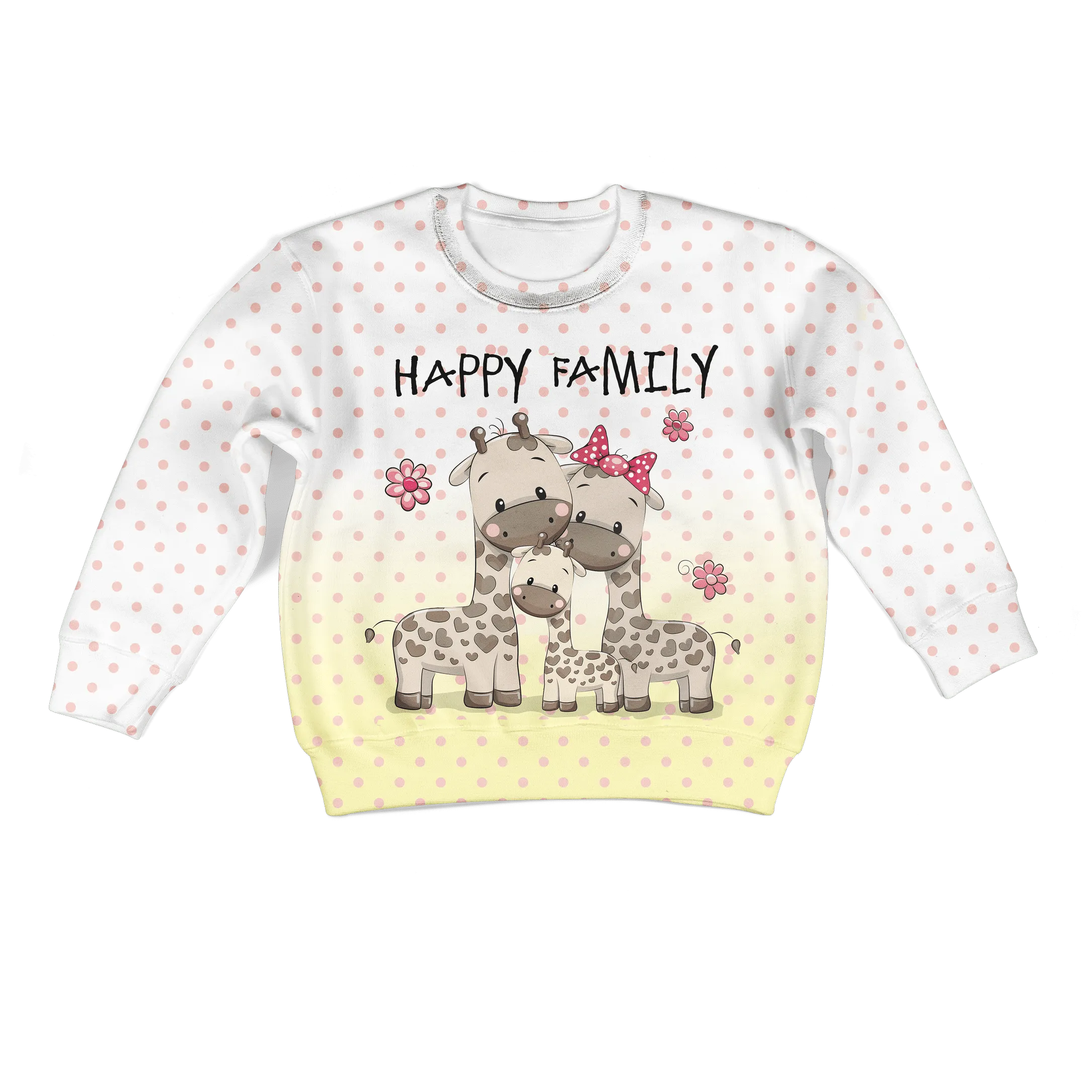 Happy family of giraffe Kid Custom Cosplay Hoodies Apparel
