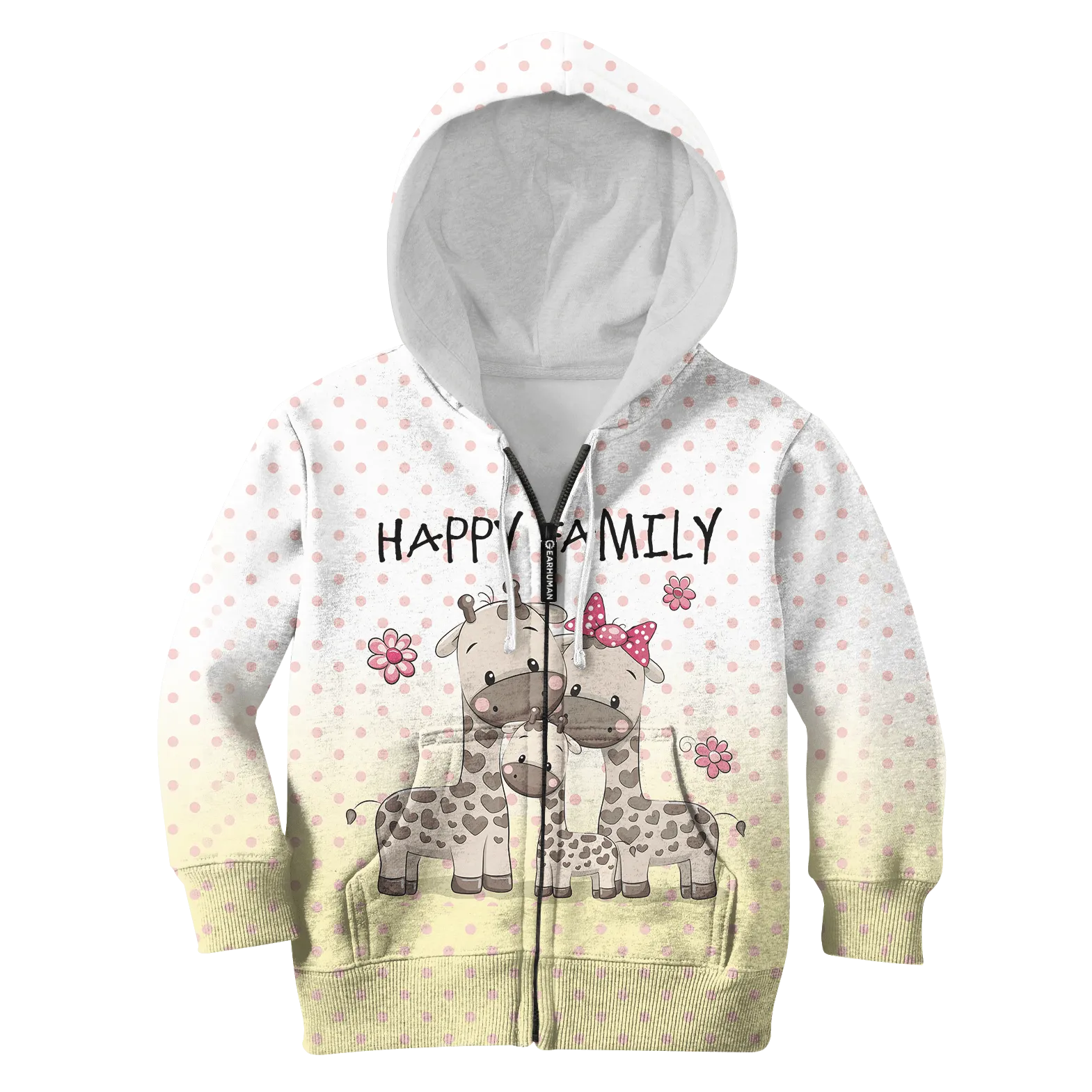 Happy family of giraffe Kid Custom Cosplay Hoodies Apparel