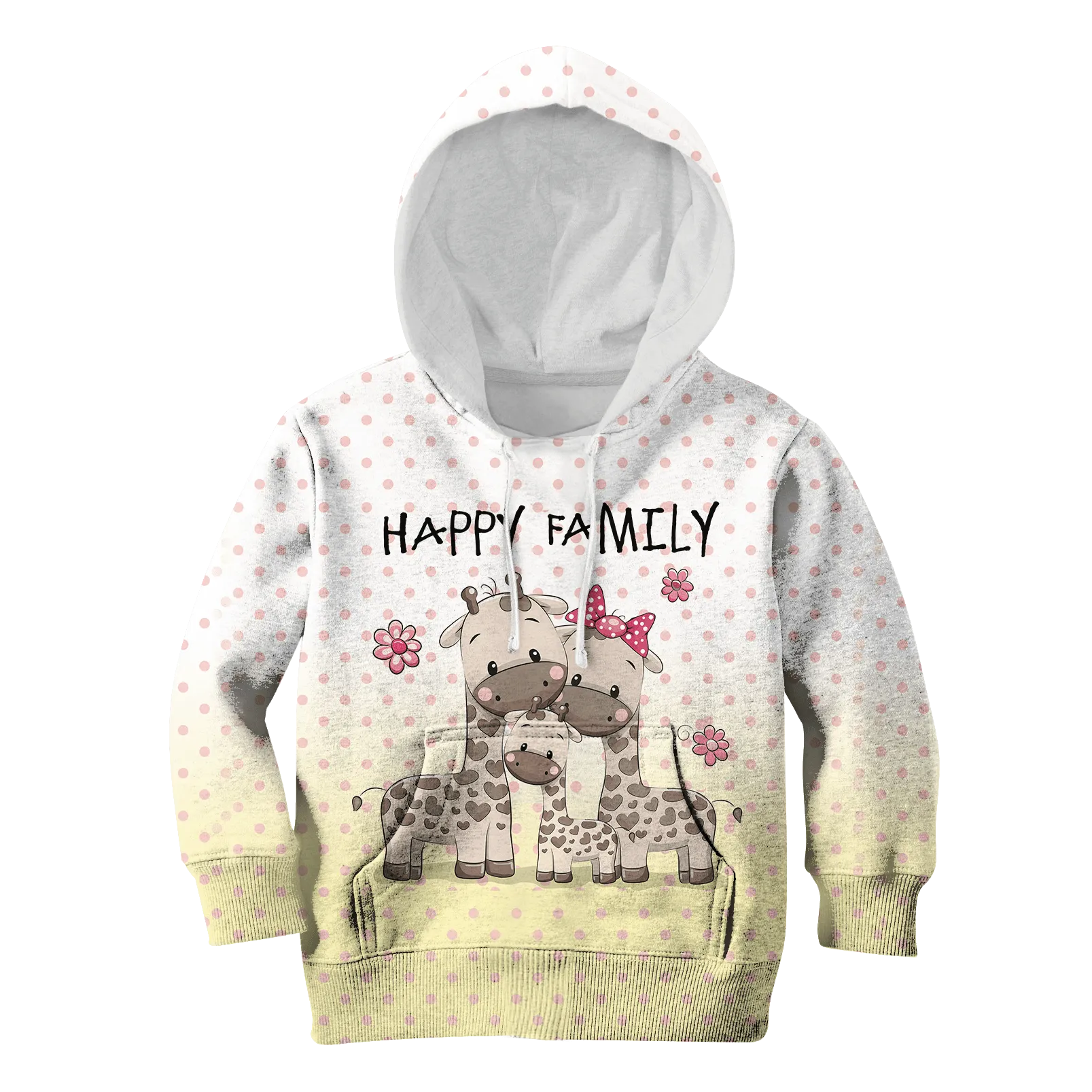 Happy family of giraffe Kid Custom Cosplay Hoodies Apparel