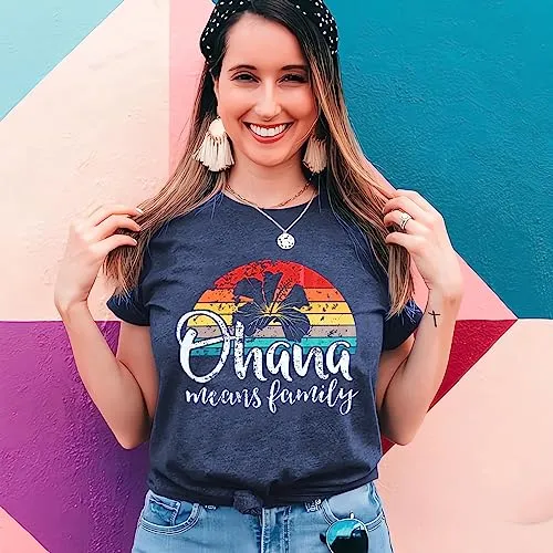 Hawaiian Shirts for Women Palm Trees Beach Graphic Tee Tops Summer Vacation Short Sleeve Tshirt Tops