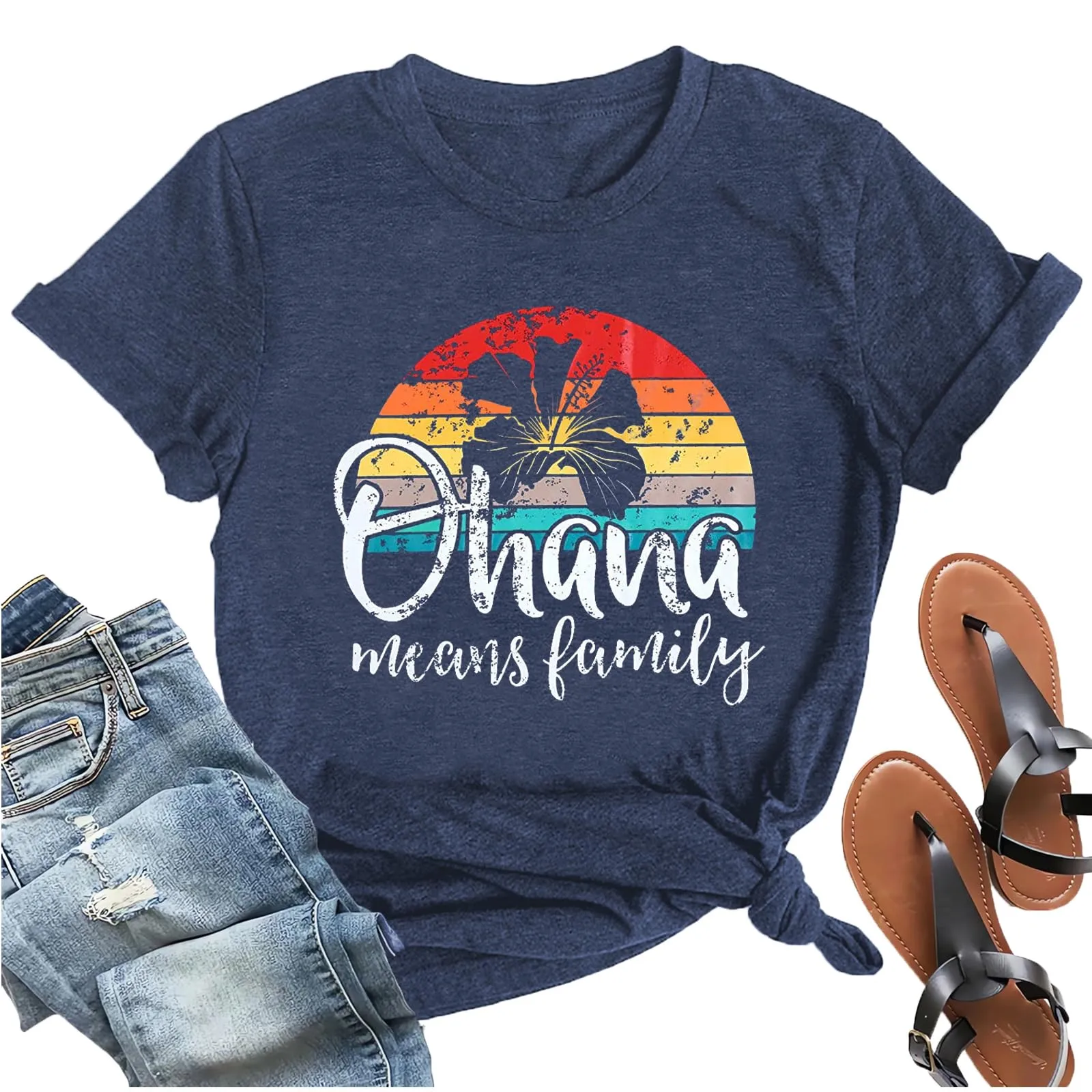 Hawaiian Shirts for Women Palm Trees Beach Graphic Tee Tops Summer Vacation Short Sleeve Tshirt Tops