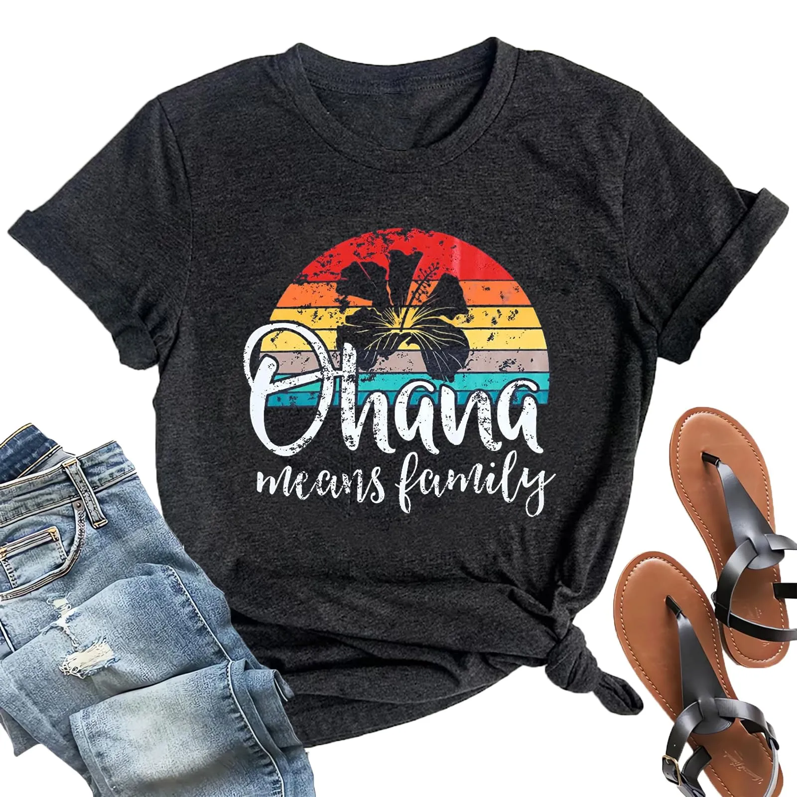 Hawaiian Shirts for Women Palm Trees Beach Graphic Tee Tops Summer Vacation Short Sleeve Tshirt Tops