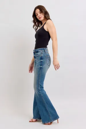Heidi MidRise Tummy Control Vintage Wash Flare
