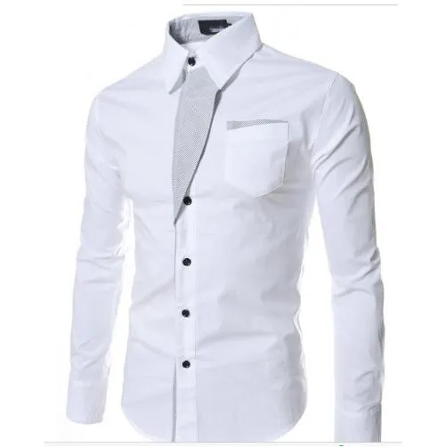 Herren Elite Einfarbiges Slim Fit Knopfleistenhemd
