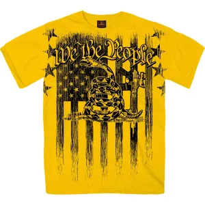 Hot Leathers GMD1507 Men's Yellow We The People Are Pissed Off T-Shirt