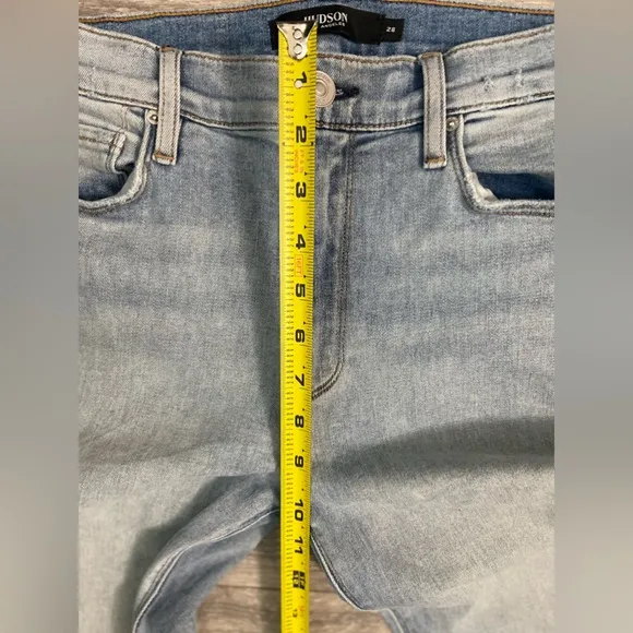 Hudson Barbara Straight Leg High waisted Light Wash Denim Jeans Women’s Size 28