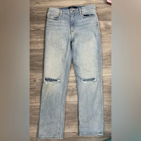 Hudson Barbara Straight Leg High waisted Light Wash Denim Jeans Women’s Size 28
