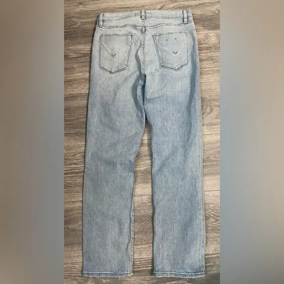 Hudson Barbara Straight Leg High waisted Light Wash Denim Jeans Women’s Size 28