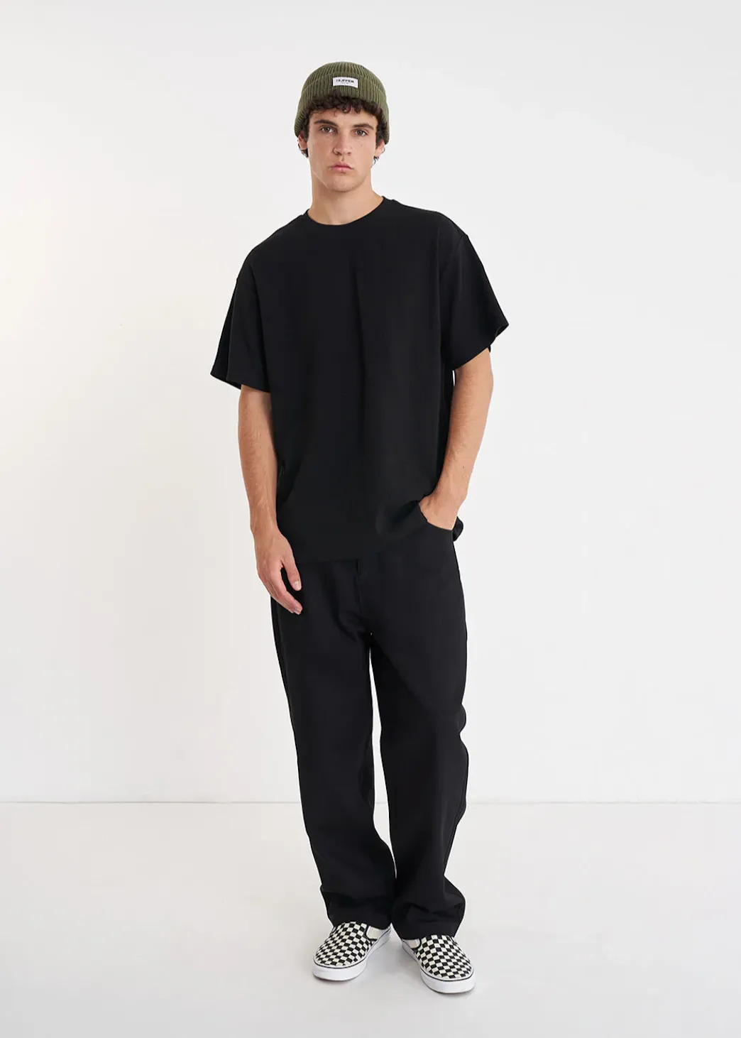 HUFFER Waffle Sup Tee - Black