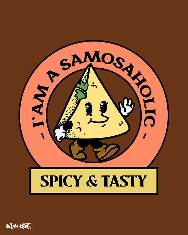 I am a samosaholic printed t shirts