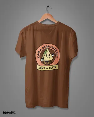 I am a samosaholic printed t shirts
