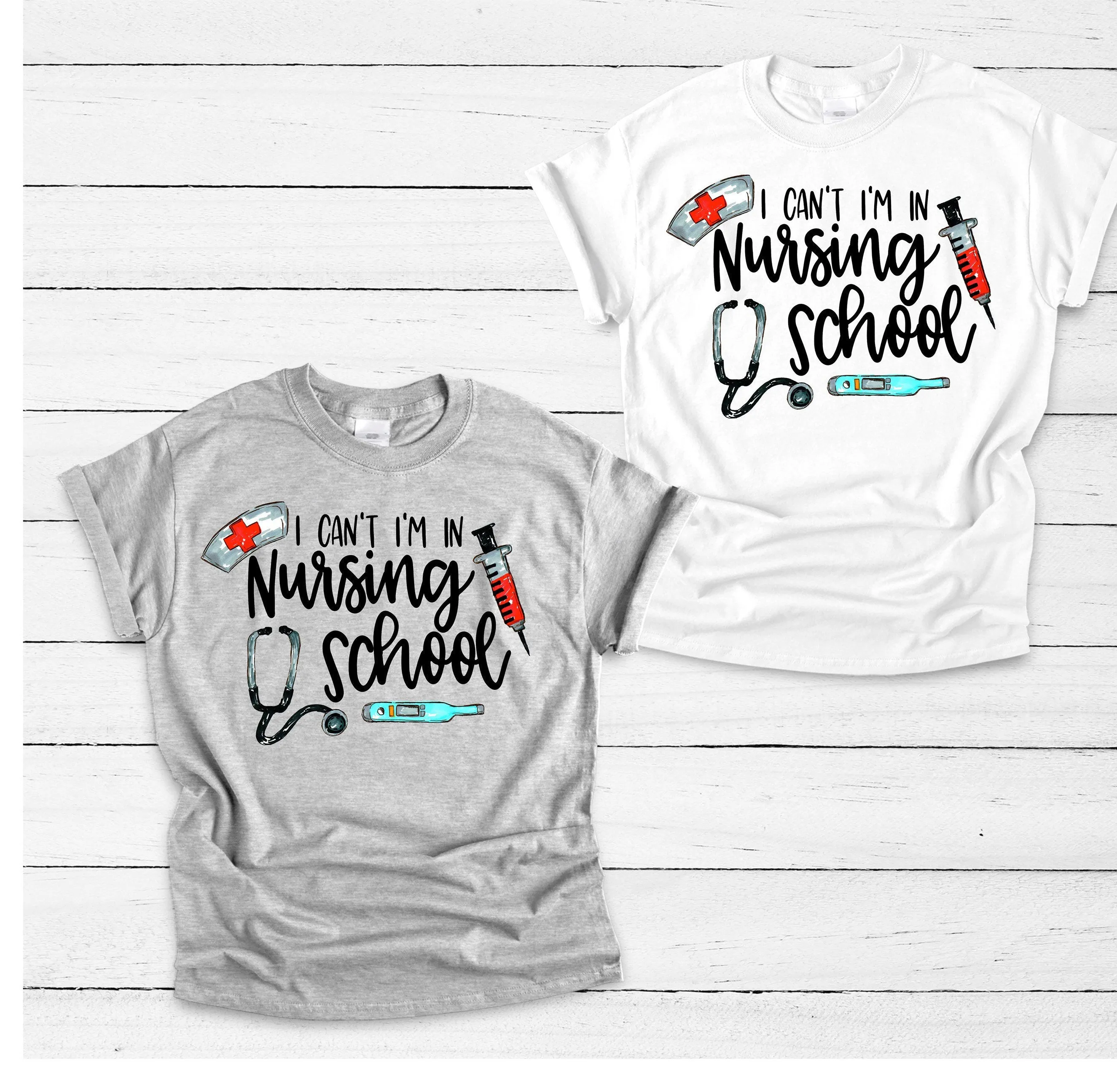 I can't, Im in Nursing school T SHIRT