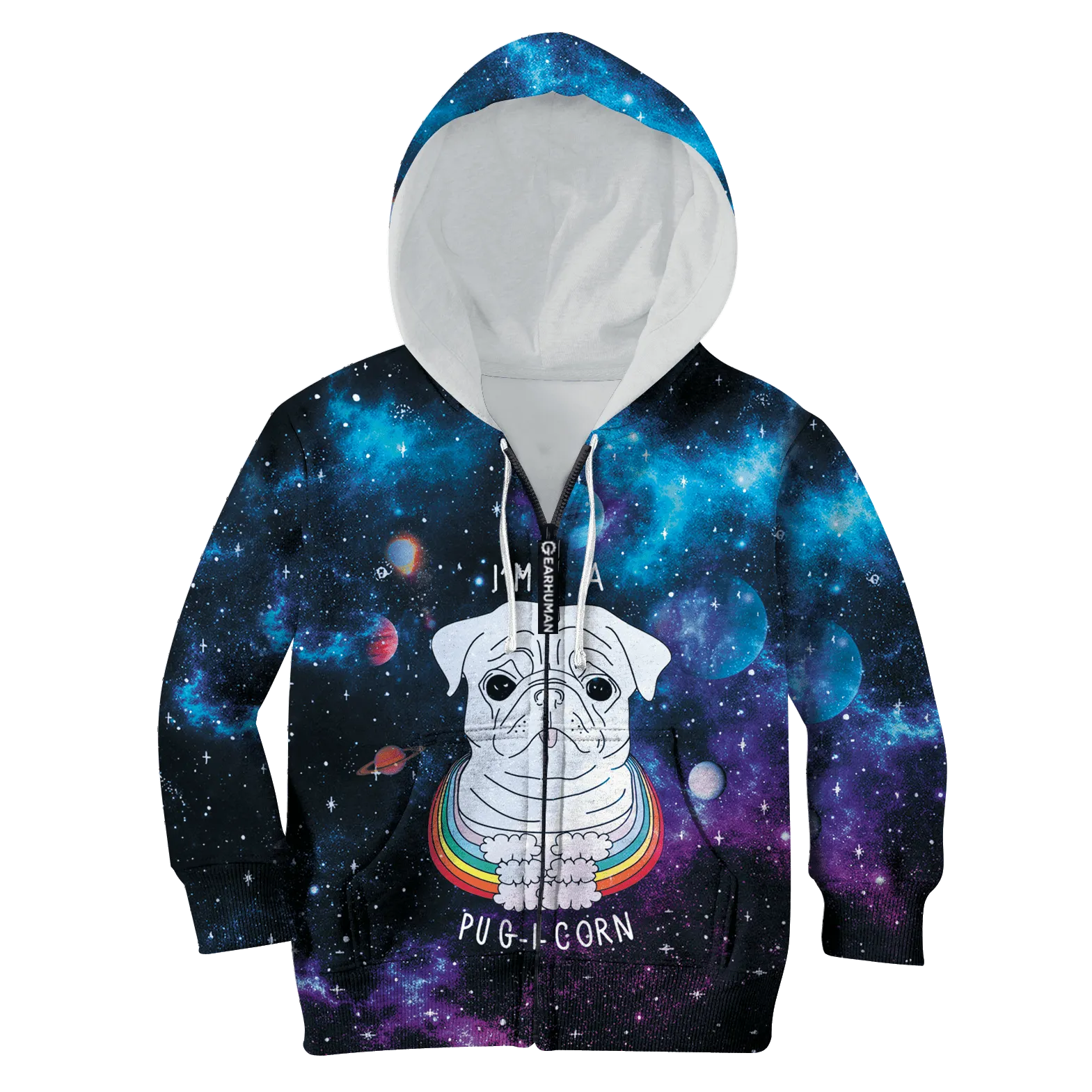I'm A Pugicorn Custom Cosplay Kid Hoodie