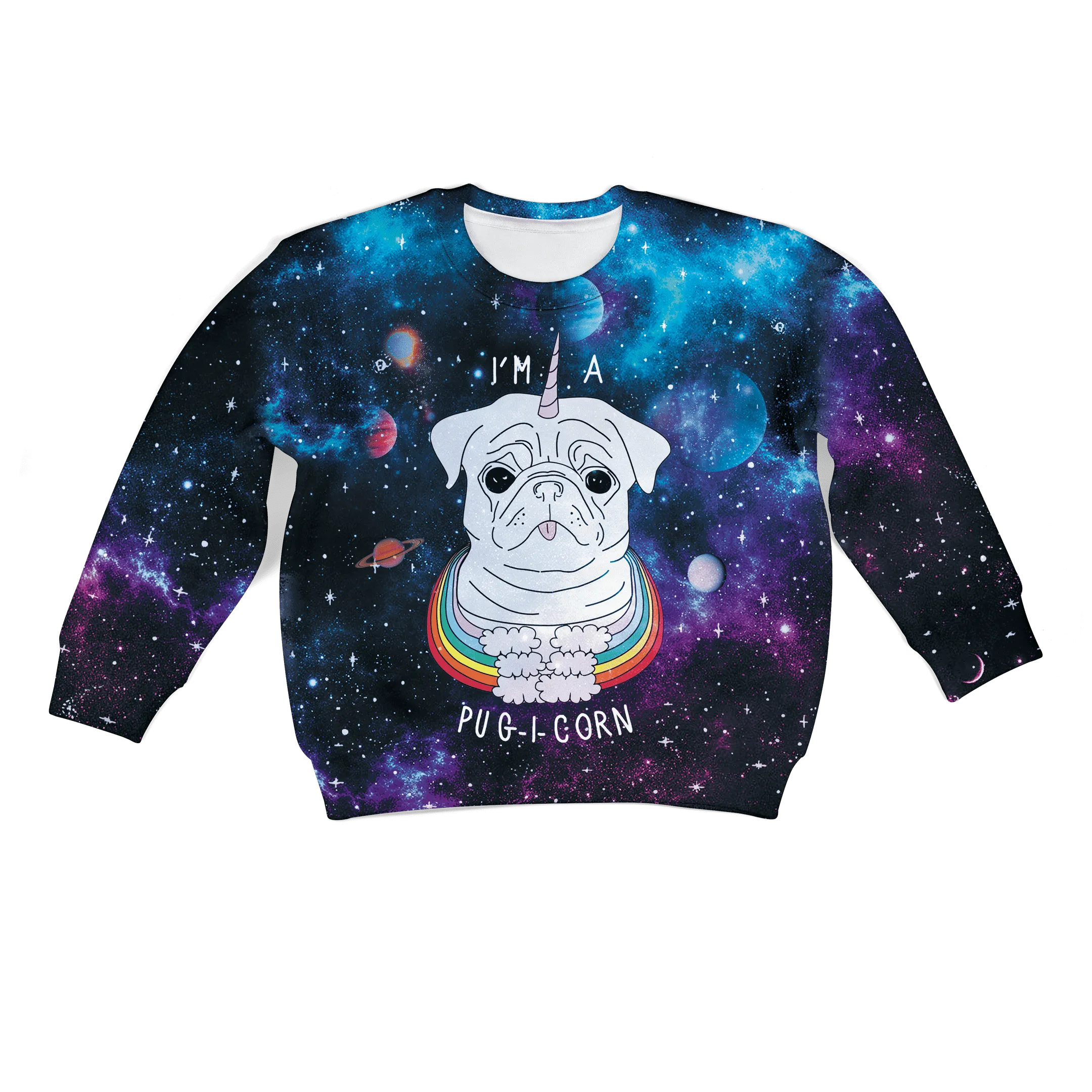 I'm A Pugicorn Custom Cosplay Kid Hoodie