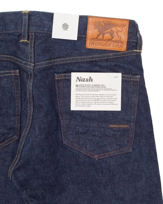 【Indigofera】NASH - Shiroyama Rinsed ／ 布邊修身錐形褲／18oz