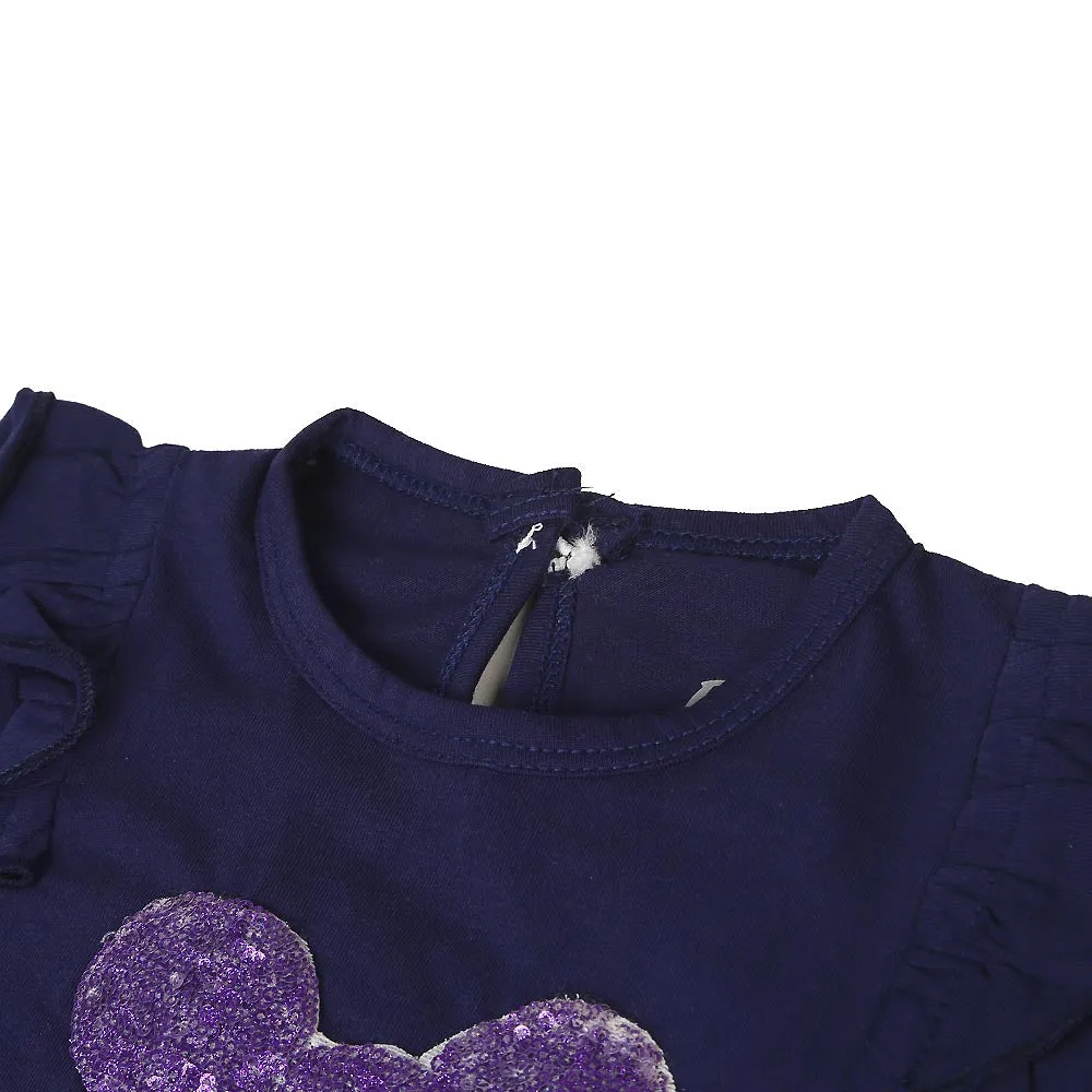 Infant Girls T-Shirts -NAVY | Bachaa Party Baby Clothes Girls Tops & T-Shirts