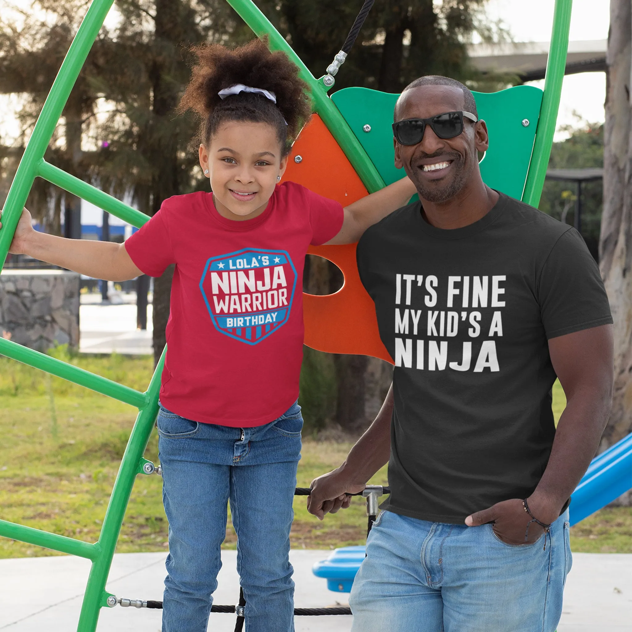 It's OK My Kid's a Ninja Shirt, Funny Mom Shirt, Funny Dad Shirt, Ninja Warrior, Mom Life Tee