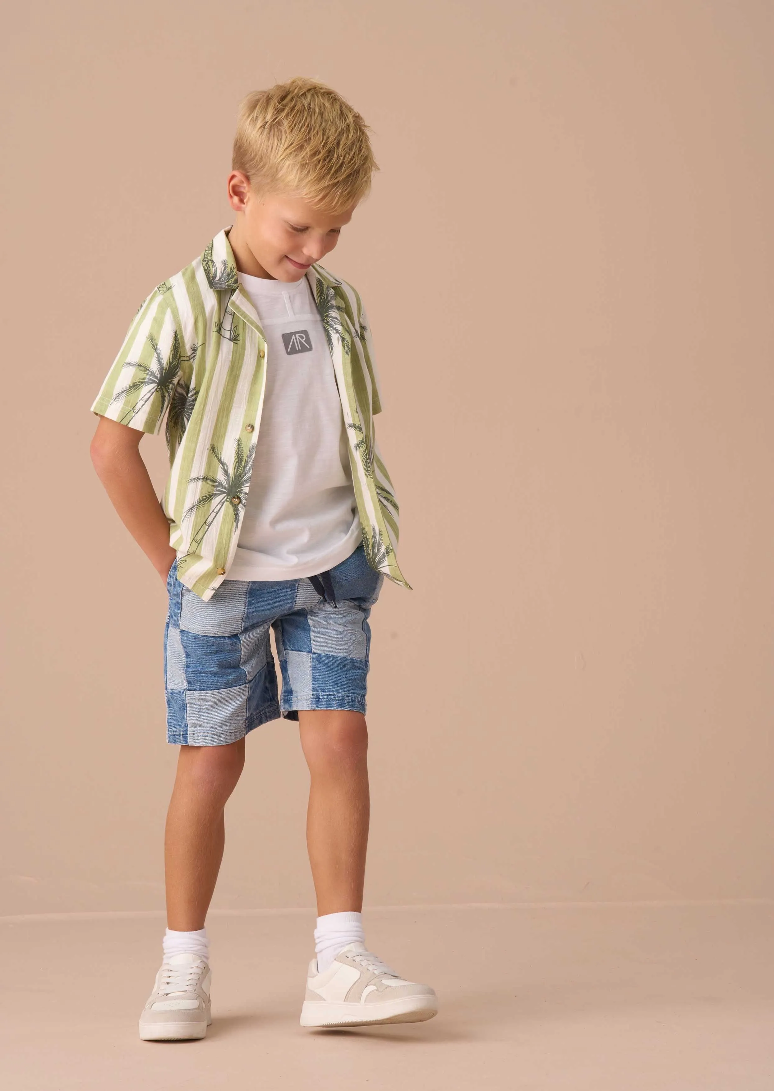 Jamie Green Palm Print Resort Shirt