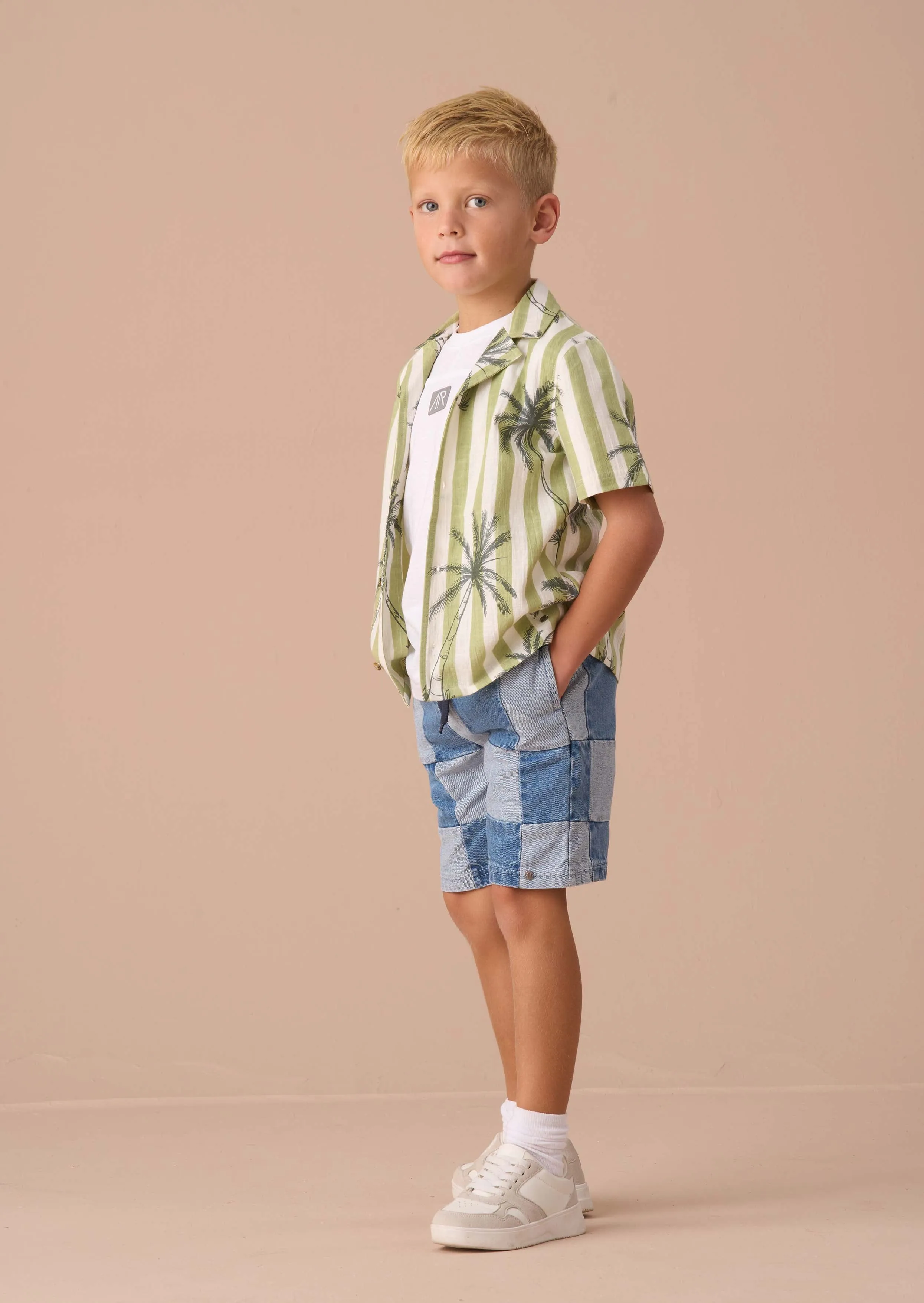 Jamie Green Palm Print Resort Shirt