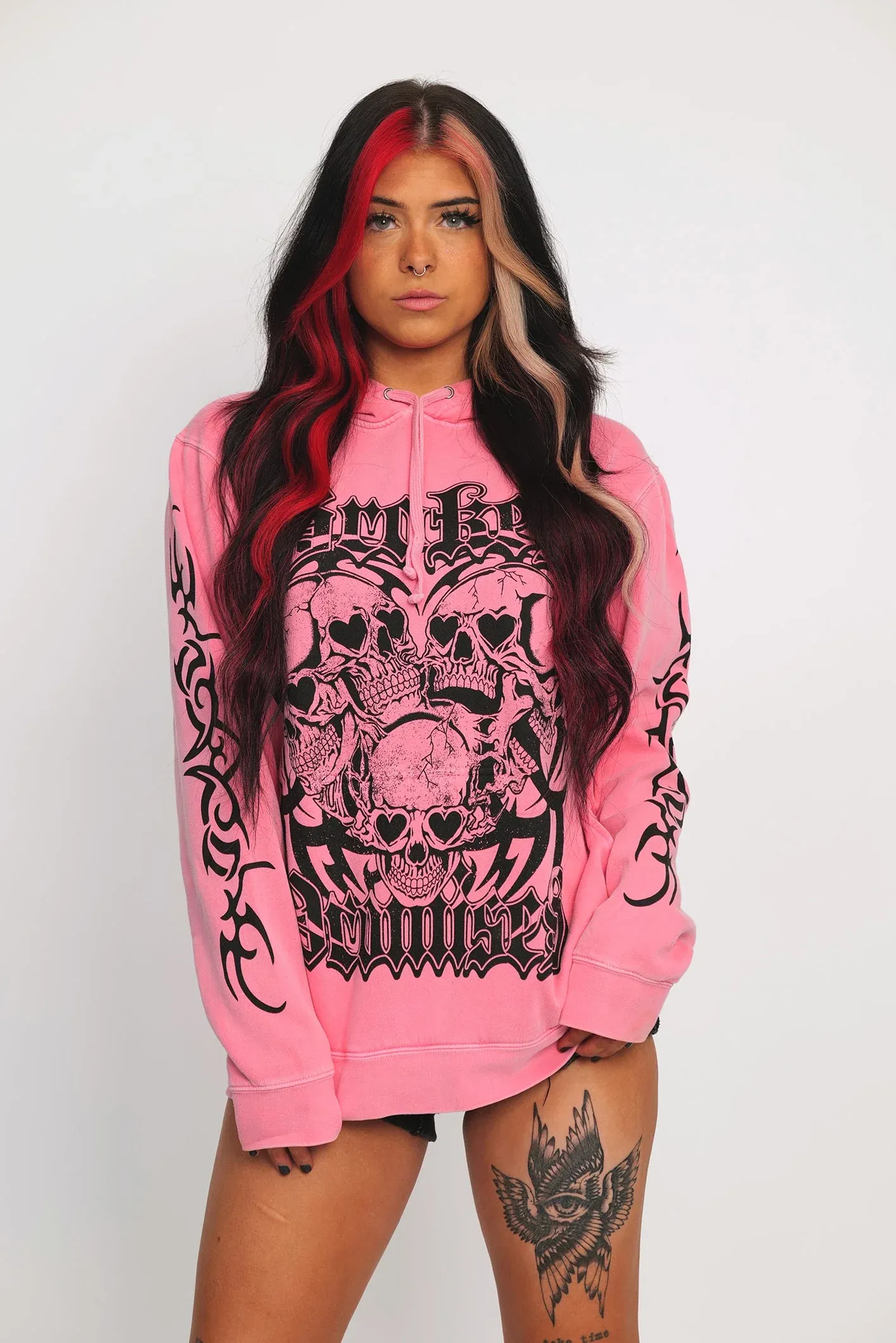 JazzHer Hoodie Winter Mens Clothing Streetwear Hip Hop Punk Oversized Tops Pullovers Skulls Sweatshirts Kpop Men Y2k Clothes Hoodies Top