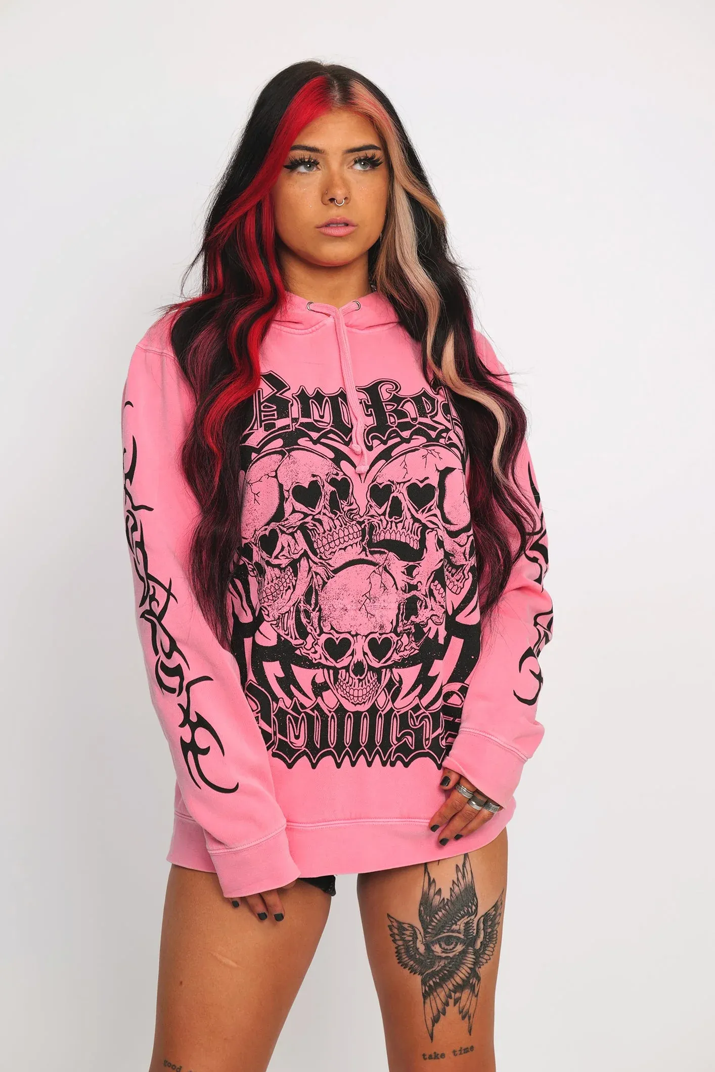 JazzHer Hoodie Winter Mens Clothing Streetwear Hip Hop Punk Oversized Tops Pullovers Skulls Sweatshirts Kpop Men Y2k Clothes Hoodies Top