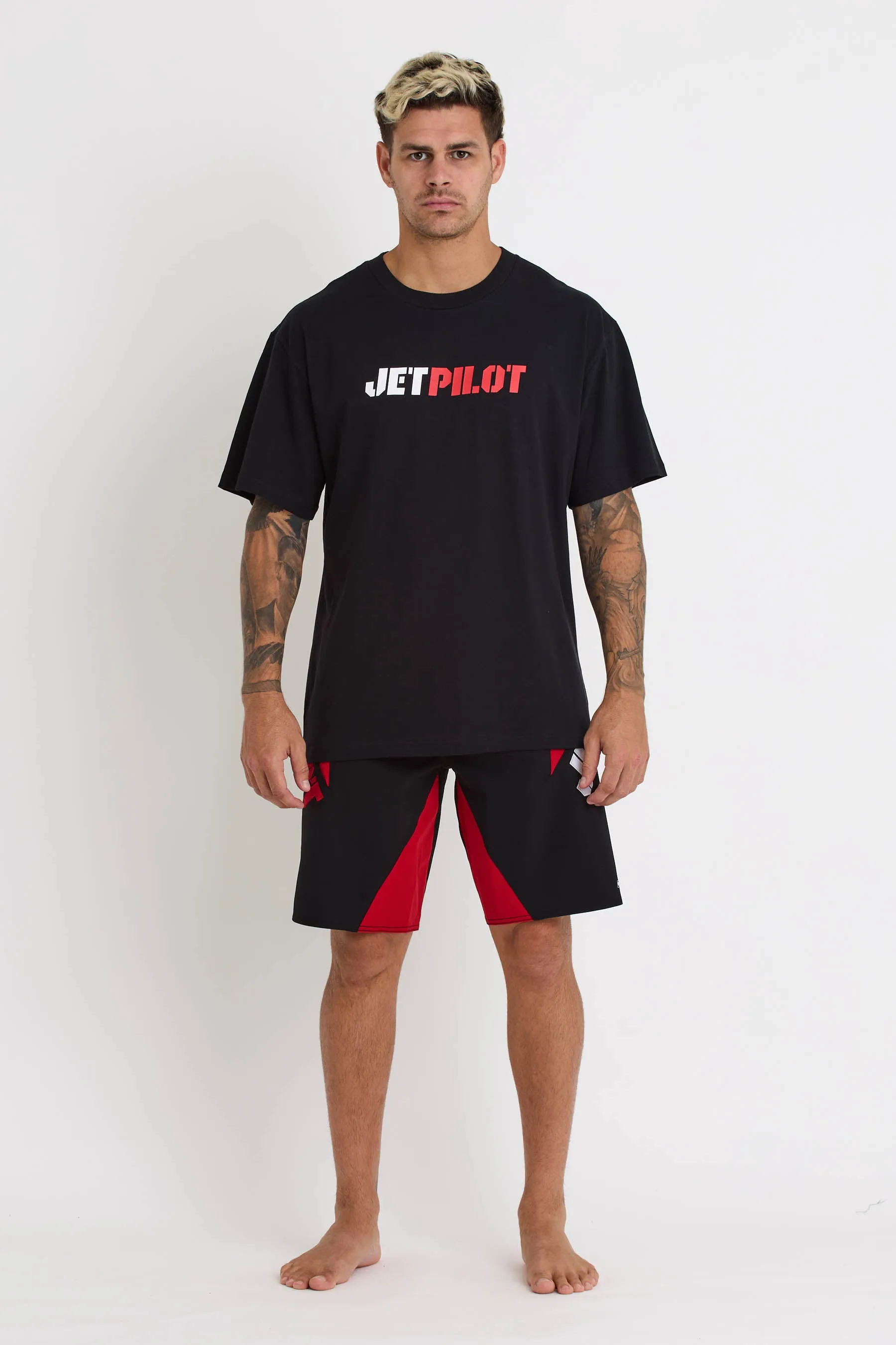 Jetpilot 86 Spinal Tee - Black/Red