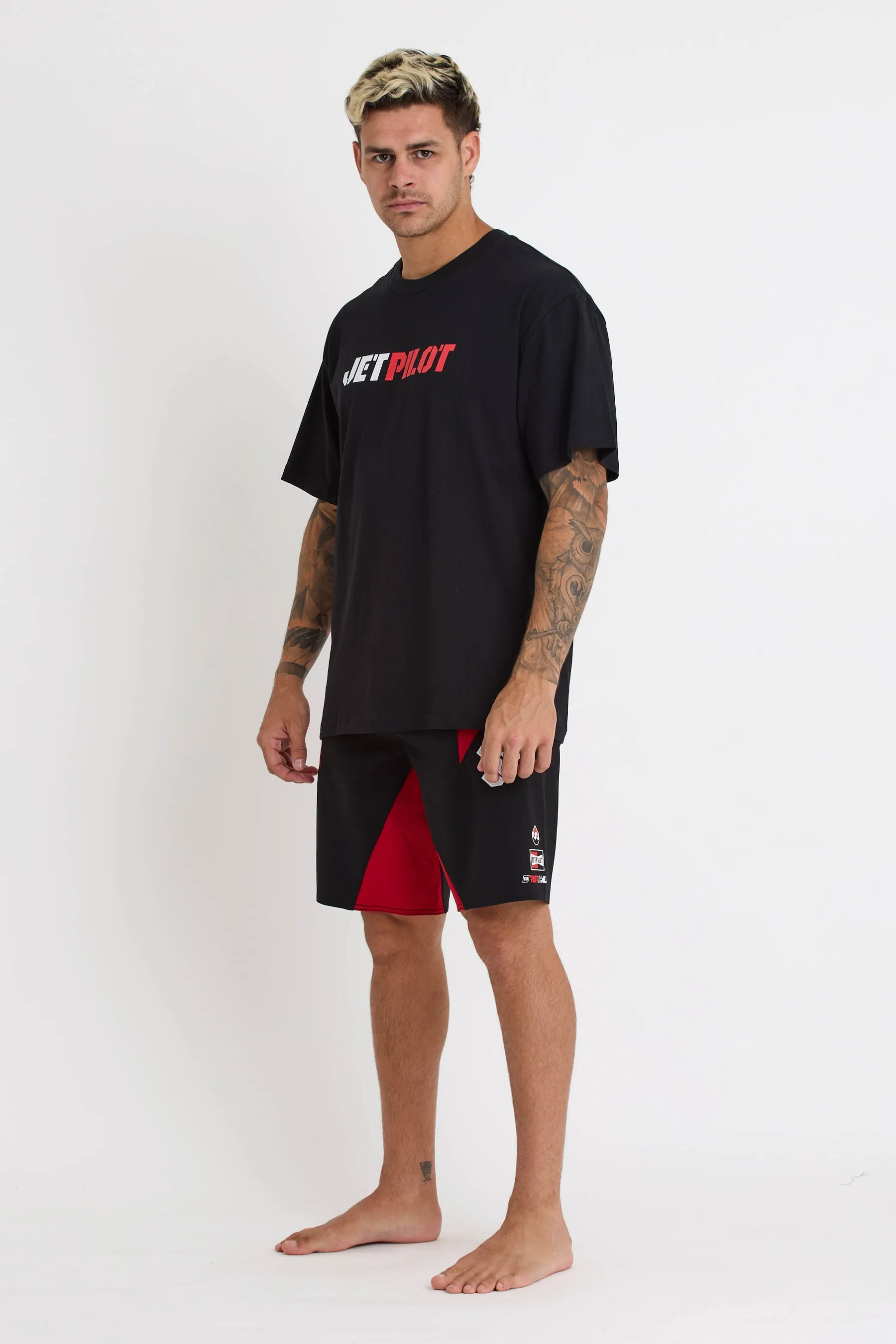 Jetpilot 86 Spinal Tee - Black/Red