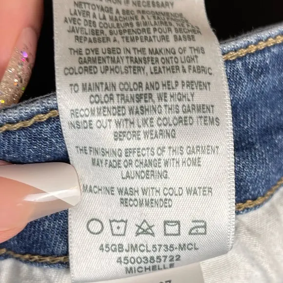 JOE'S Jeans Women's Blue Michelle High-rise Skinny Ankle Cut Size 27
