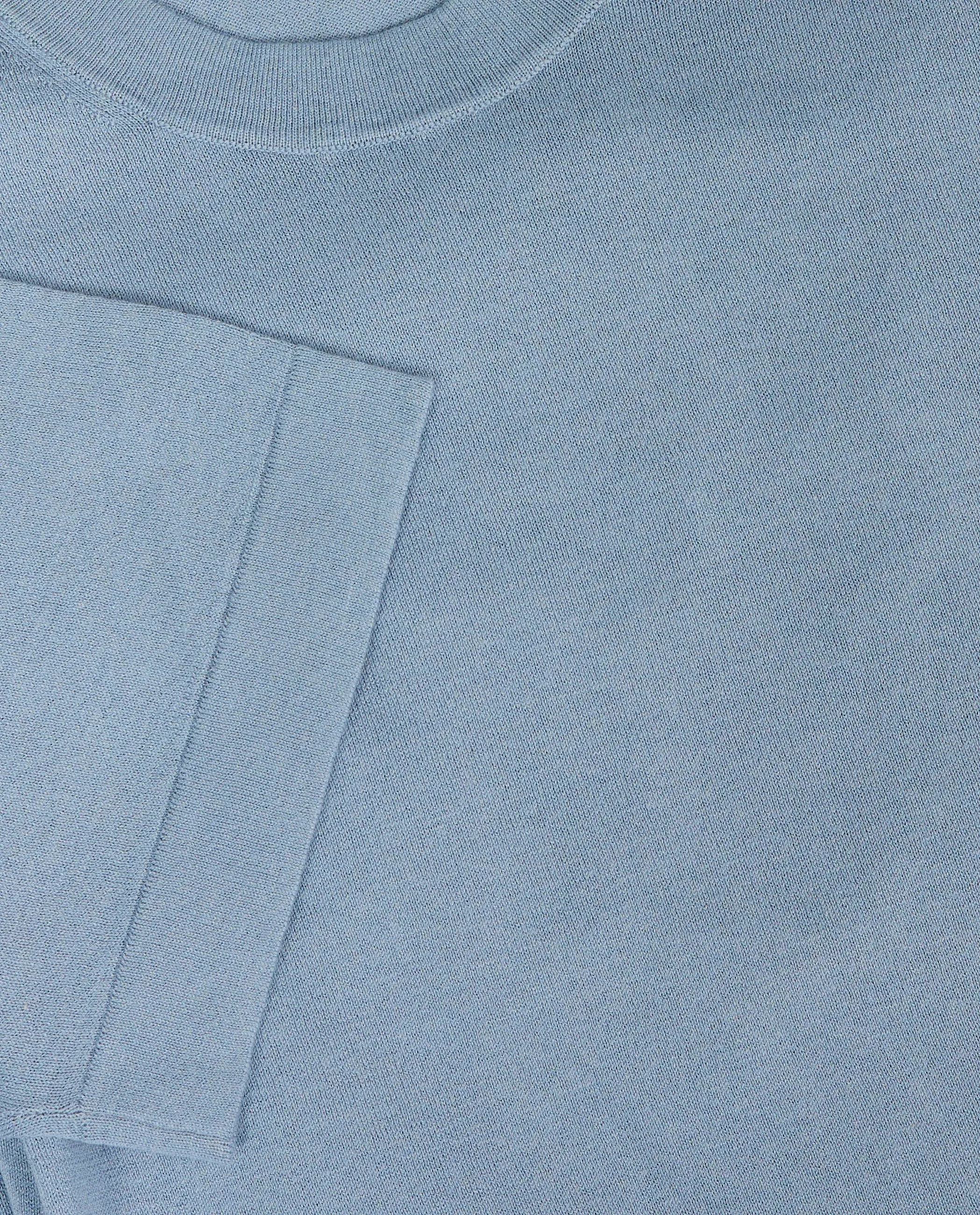 Katoen Zijde T-Shirt - Lichtblauw