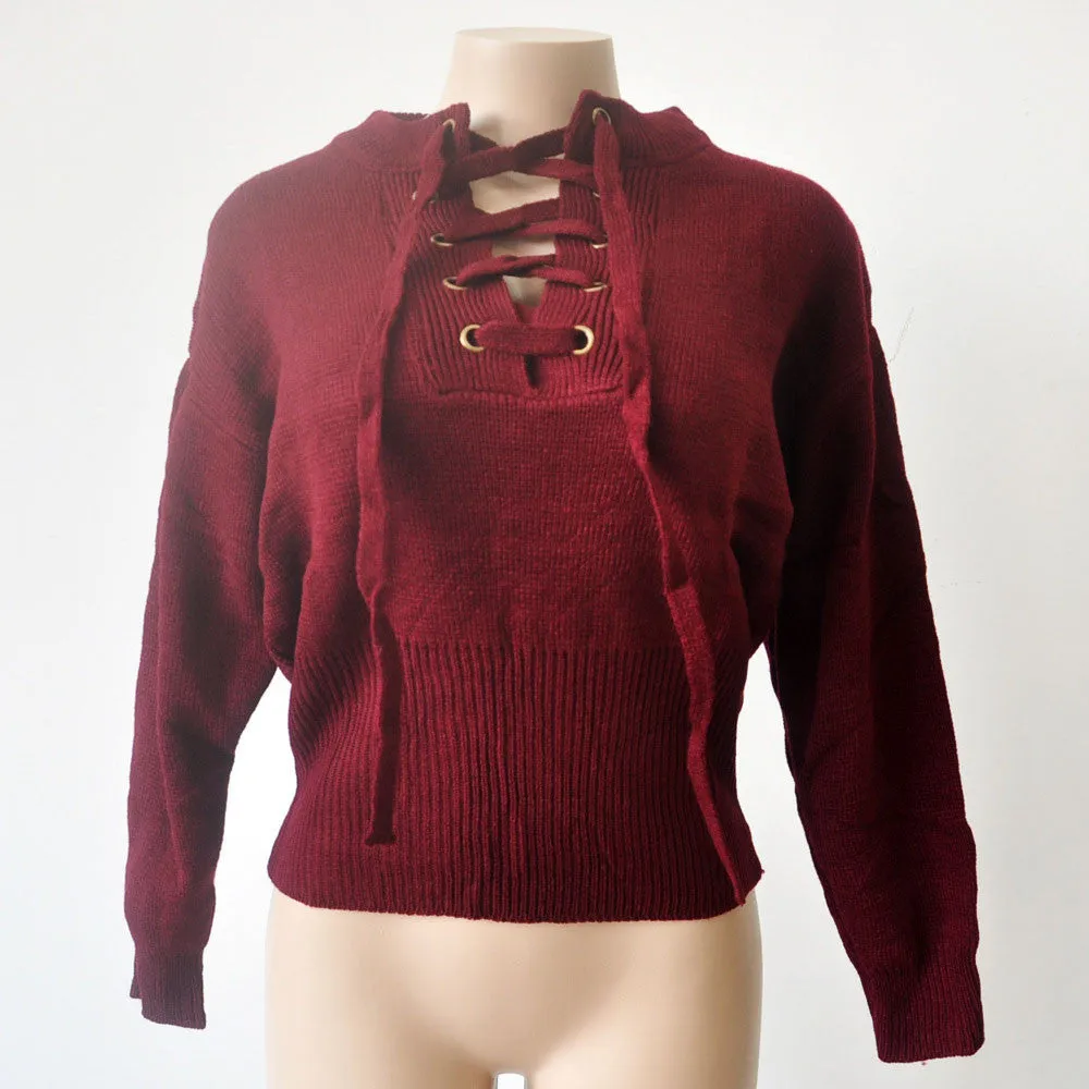 Knitted Sweater And Pullover Sexy V Neck